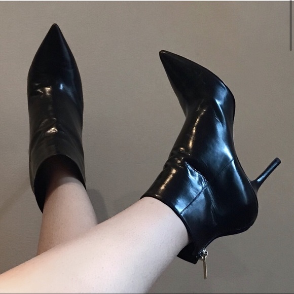 Jimmy Choo Shoes - Jimmy Choo Leather Ankle Booties, Size 7